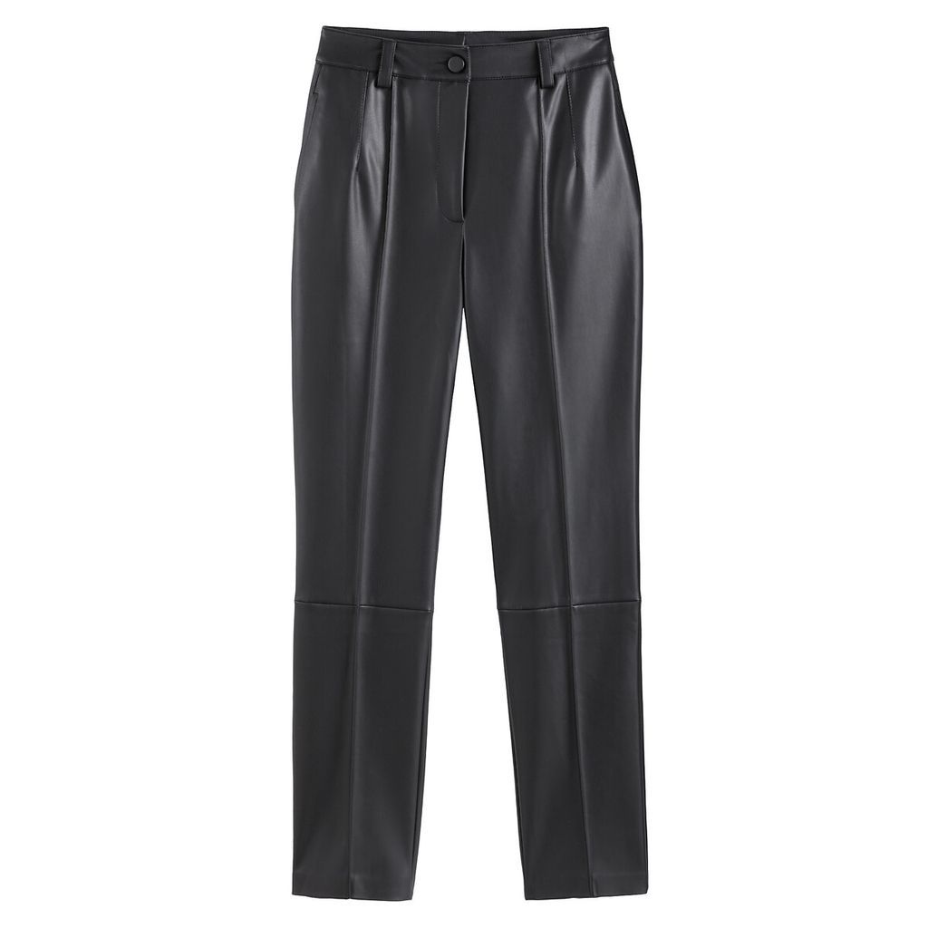 Recycled Faux Leather Trousers, Length 30.5