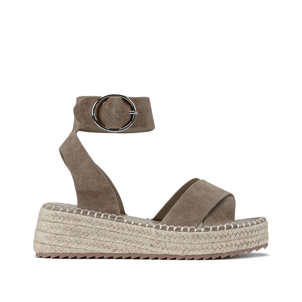 Suede Wedge Sandals