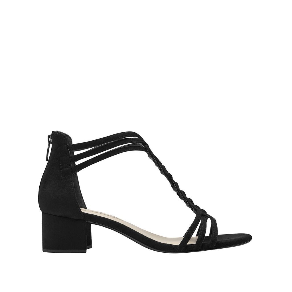 T-Bar Sandals with Low Heel