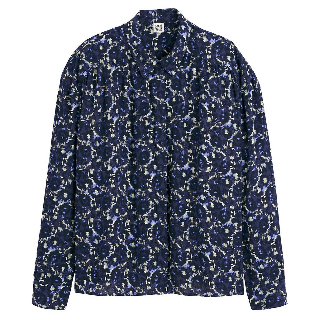 Printed Oversized Shirt with Long Sleeves