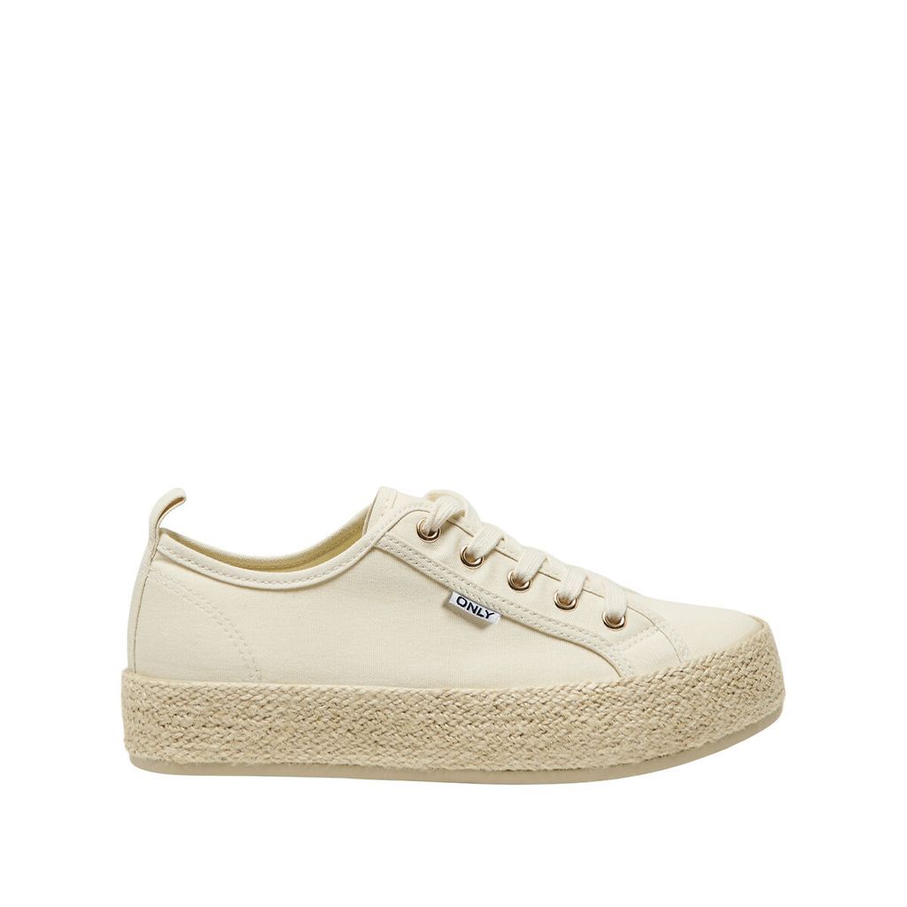 Lida Low Top Trainers in Canvas with Espadrille Sole
