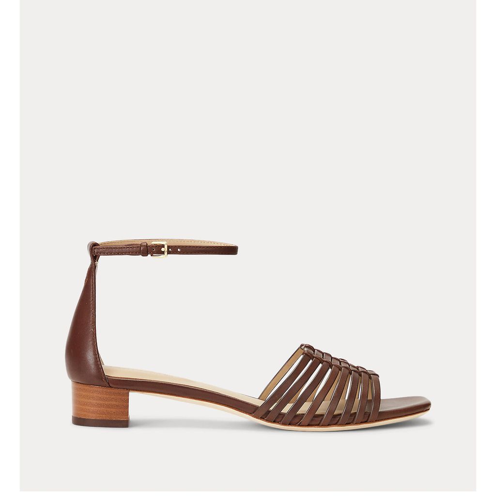 Fionna Leather Sandals with Block Heel