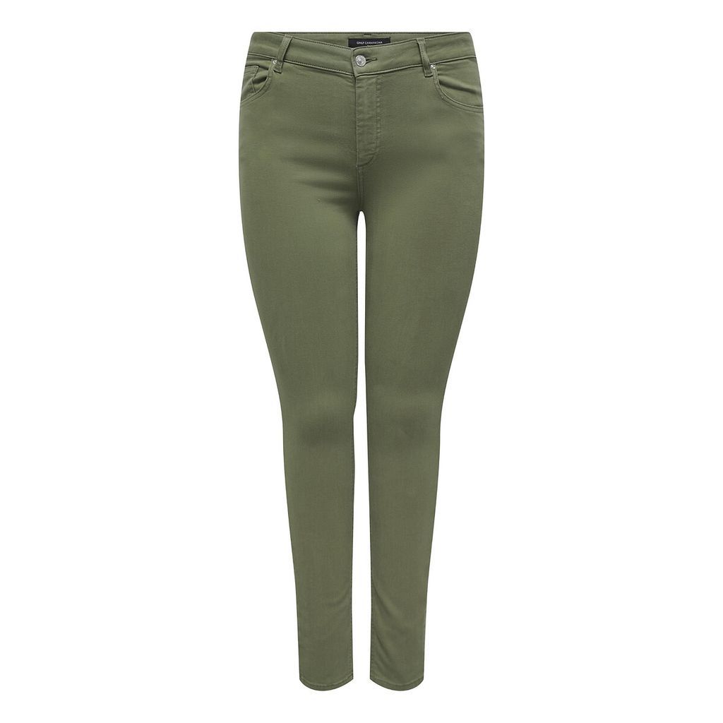 Cotton Mix Skinny Trousers