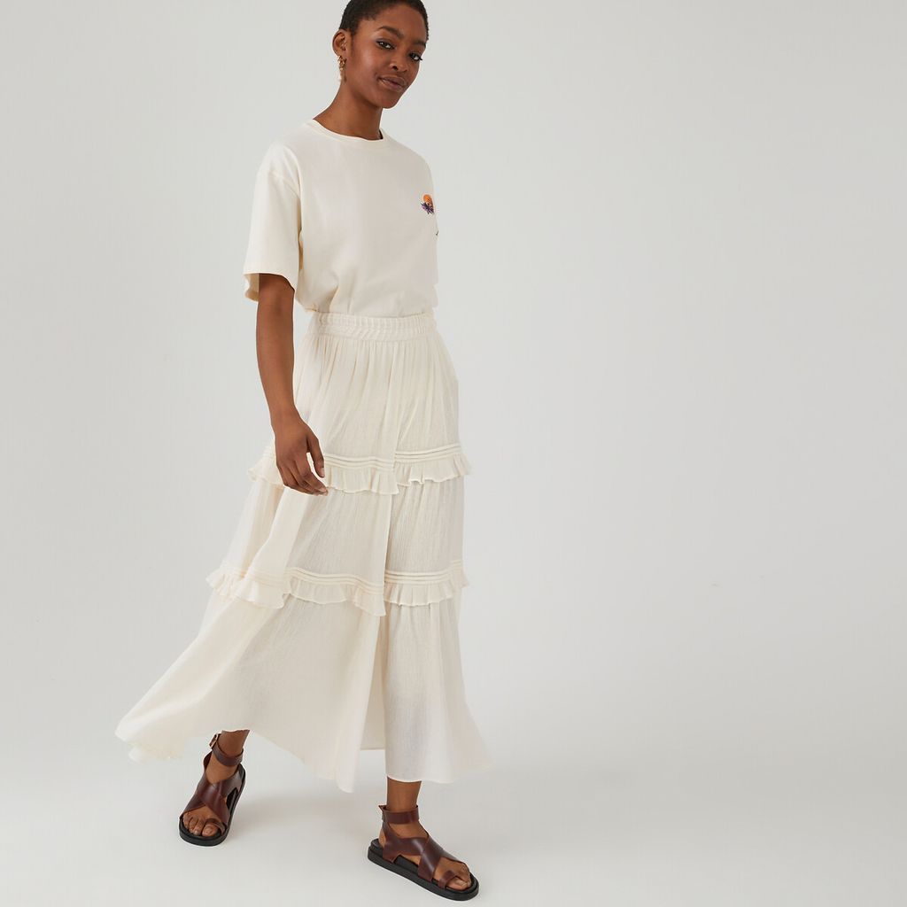 Cotton Tiered Petticoat Skirt