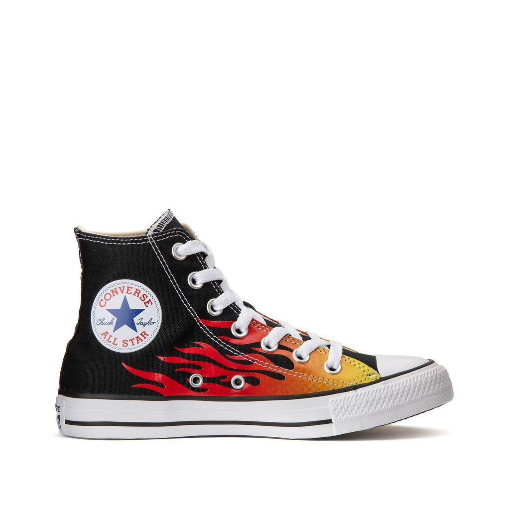 Chuck Taylor All Star Archive Prints High Top Trainers with Flame Print