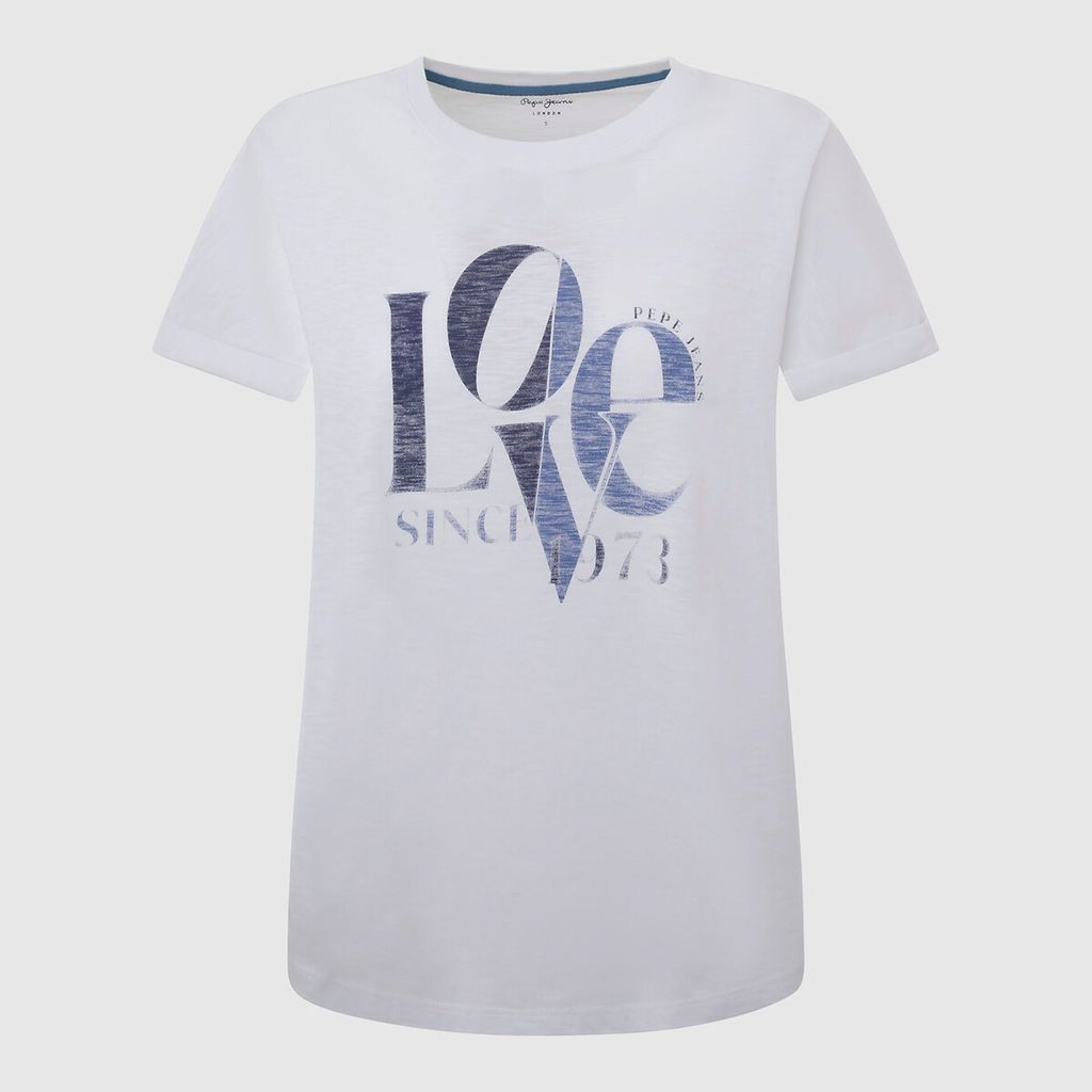 Printed Cotton T-Shirt with Short Sleeves