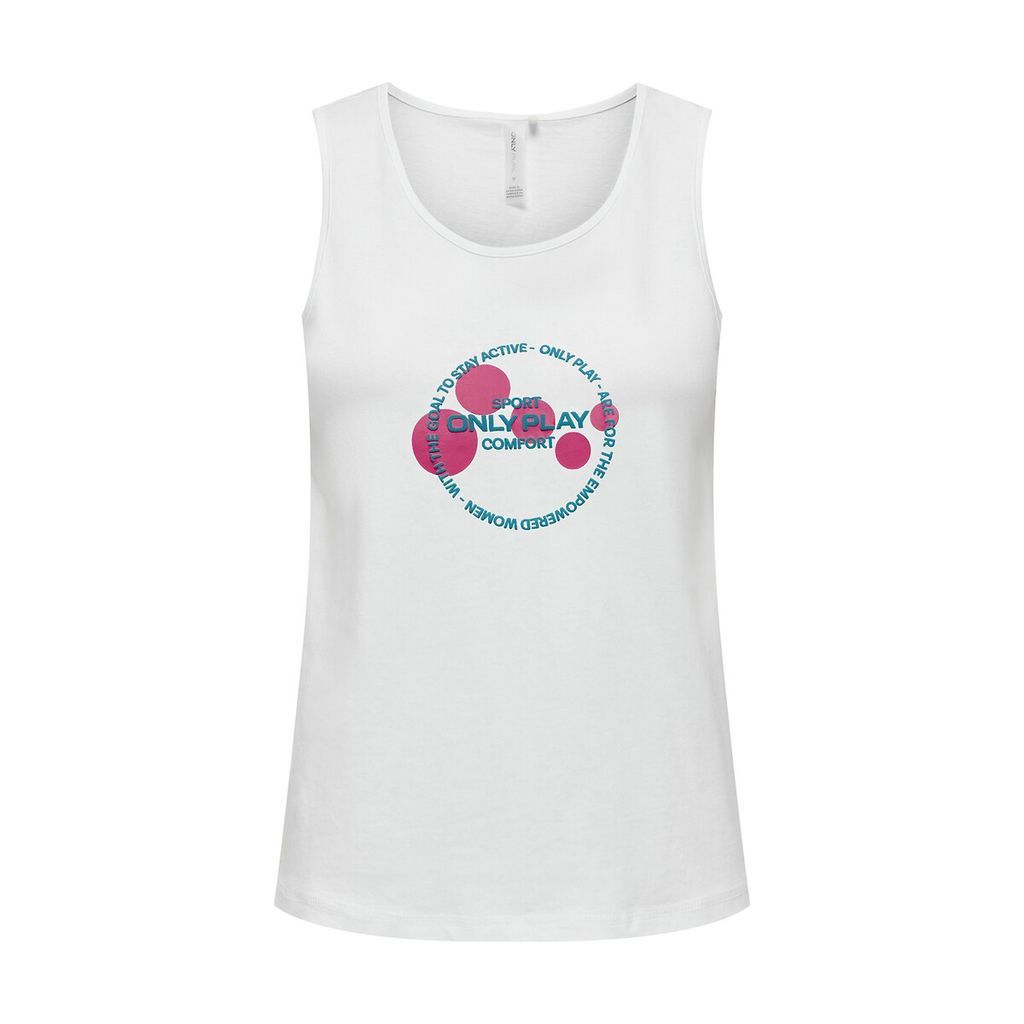 Foam Life Vest Top with Logo Print in Cotton