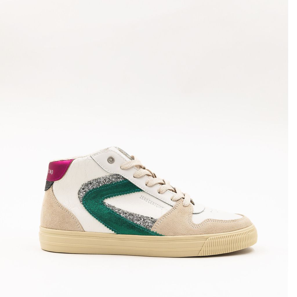 Jade High Top Trainers in Leather