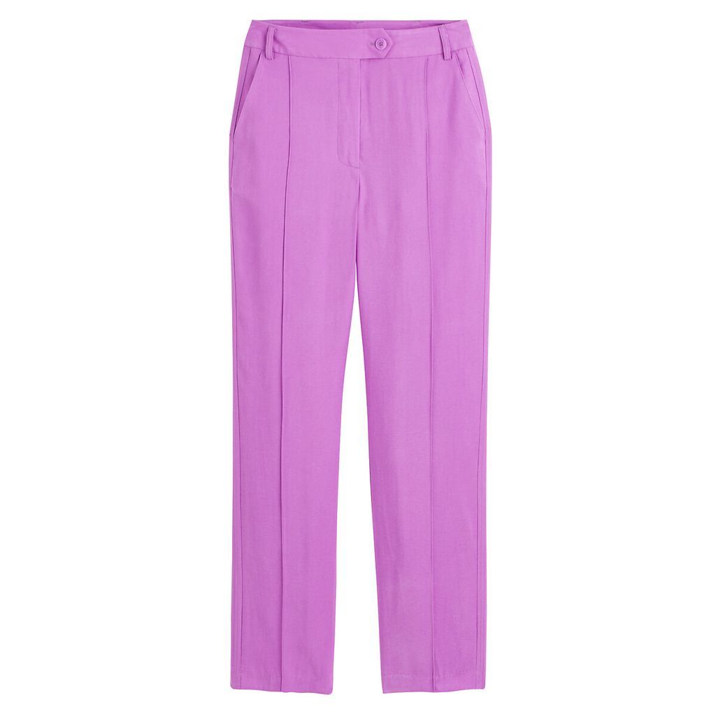 Straight Pleat Front Trousers, Length 31.5