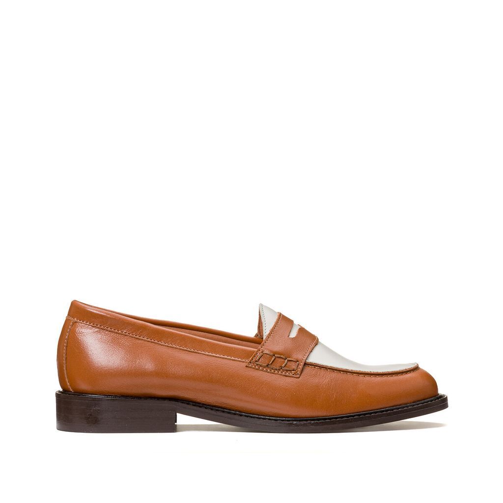 Two-Tone Leather Loafers