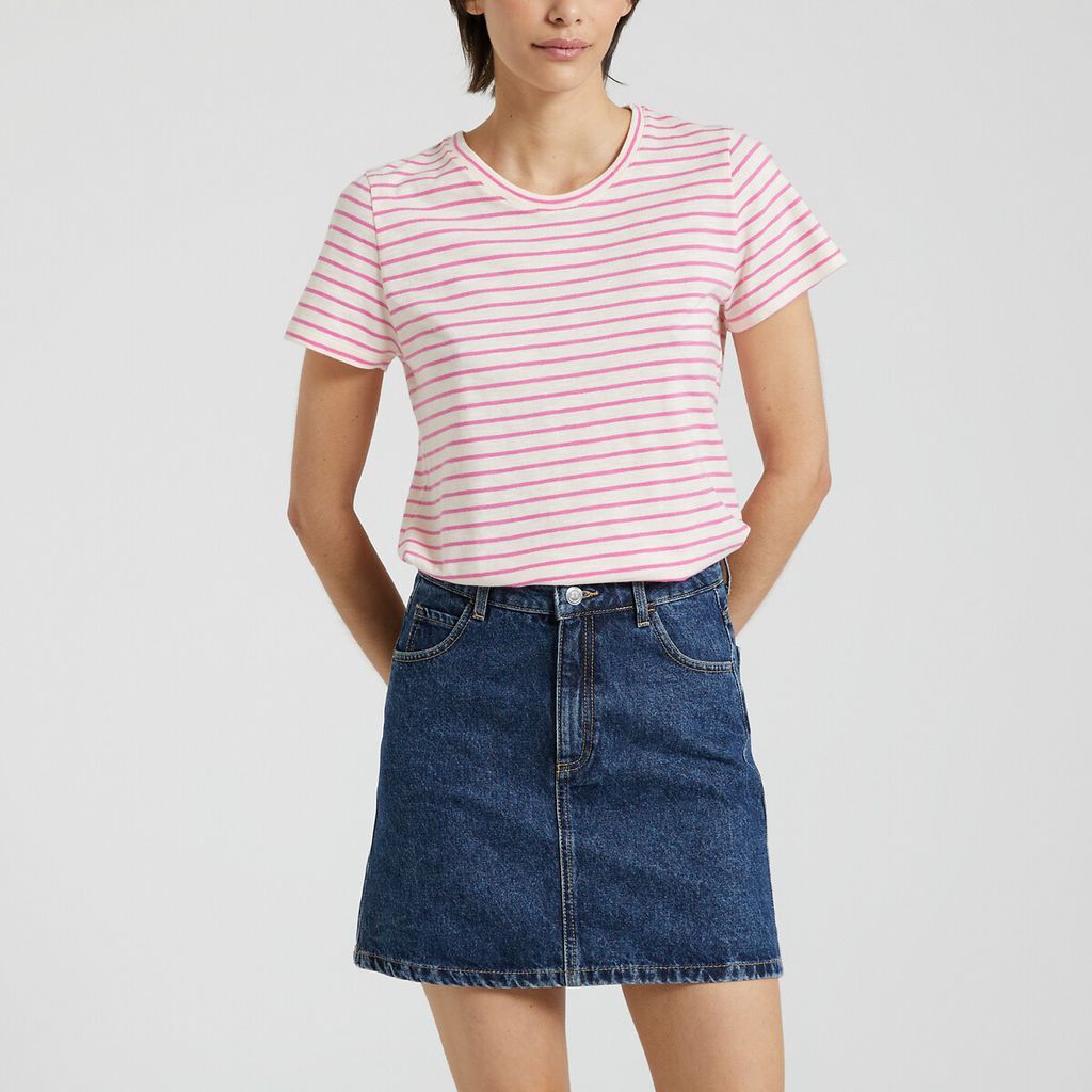 Striped Cotton T-Shirt, Regular Fit