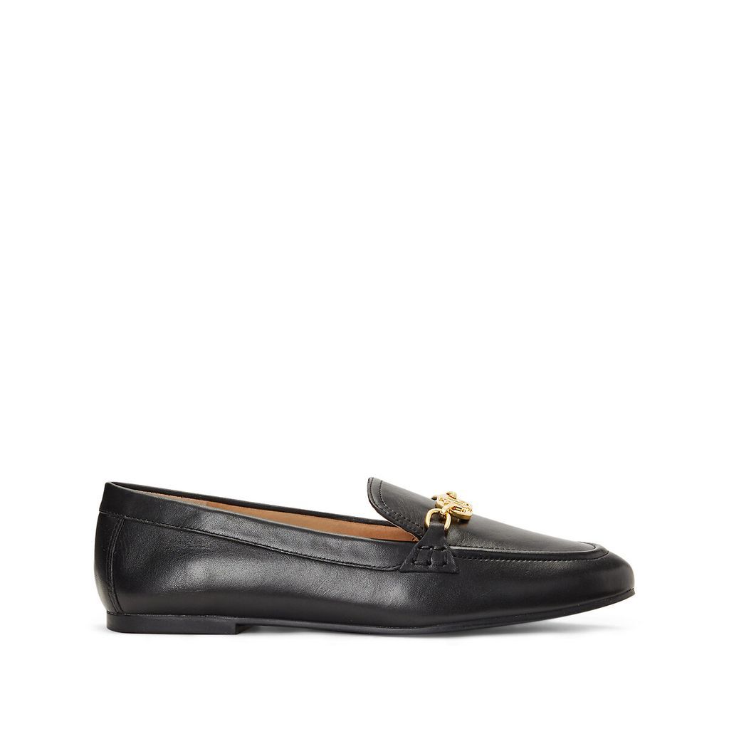 Smooth Leather Flat Loafers