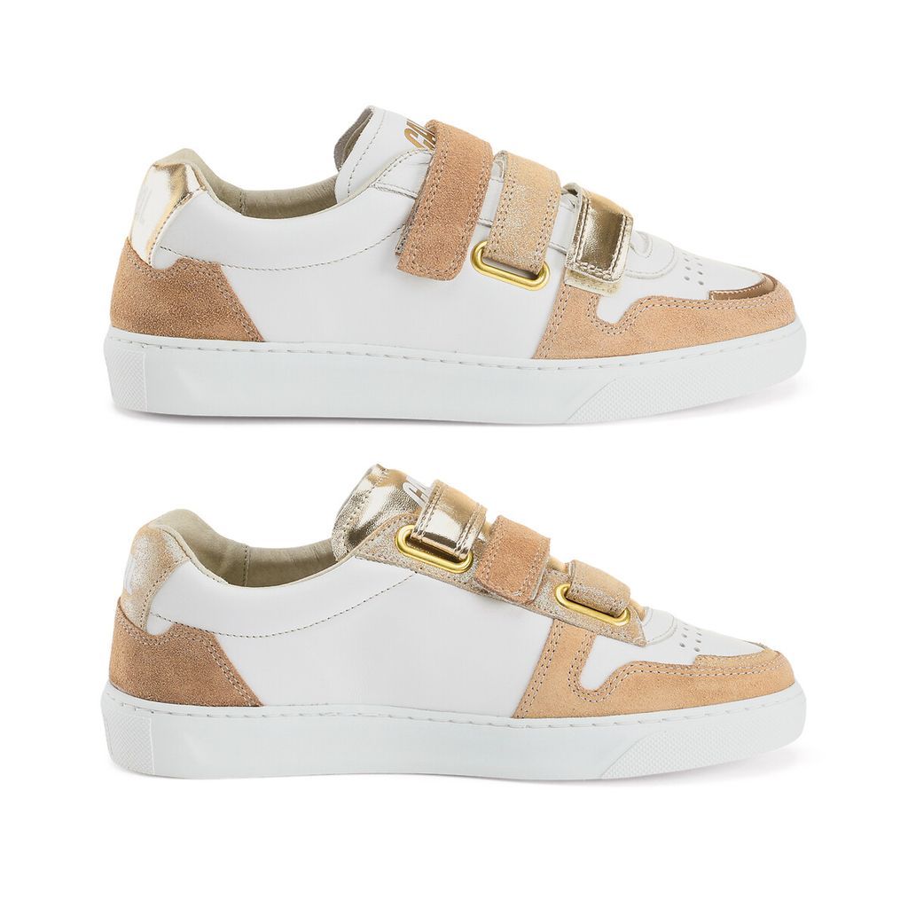 Leather Trainers with Touch 'n' Close Fastening