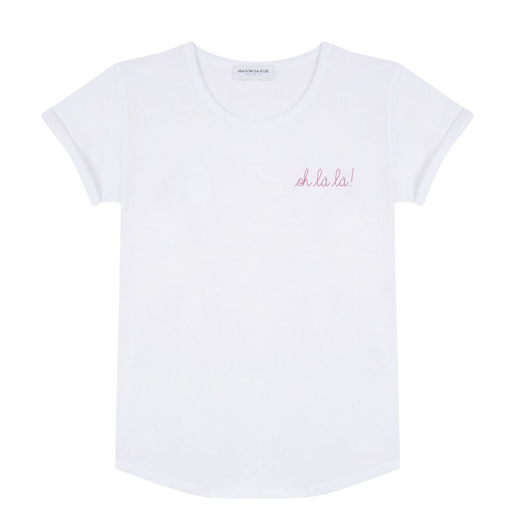 Organic Cotton Ohlala T-Shirt with Crew Neck