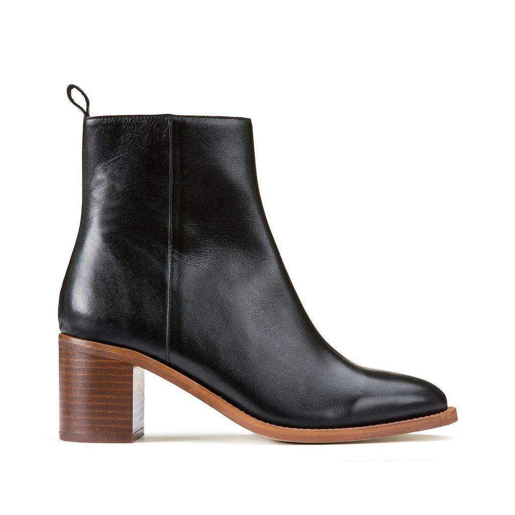Les Signatures - Leather Ankle Boots, Made in Europe