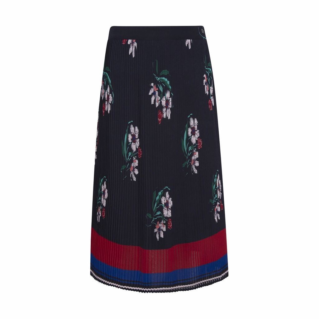 Nini Pleated Midi Skirt in Floral Print