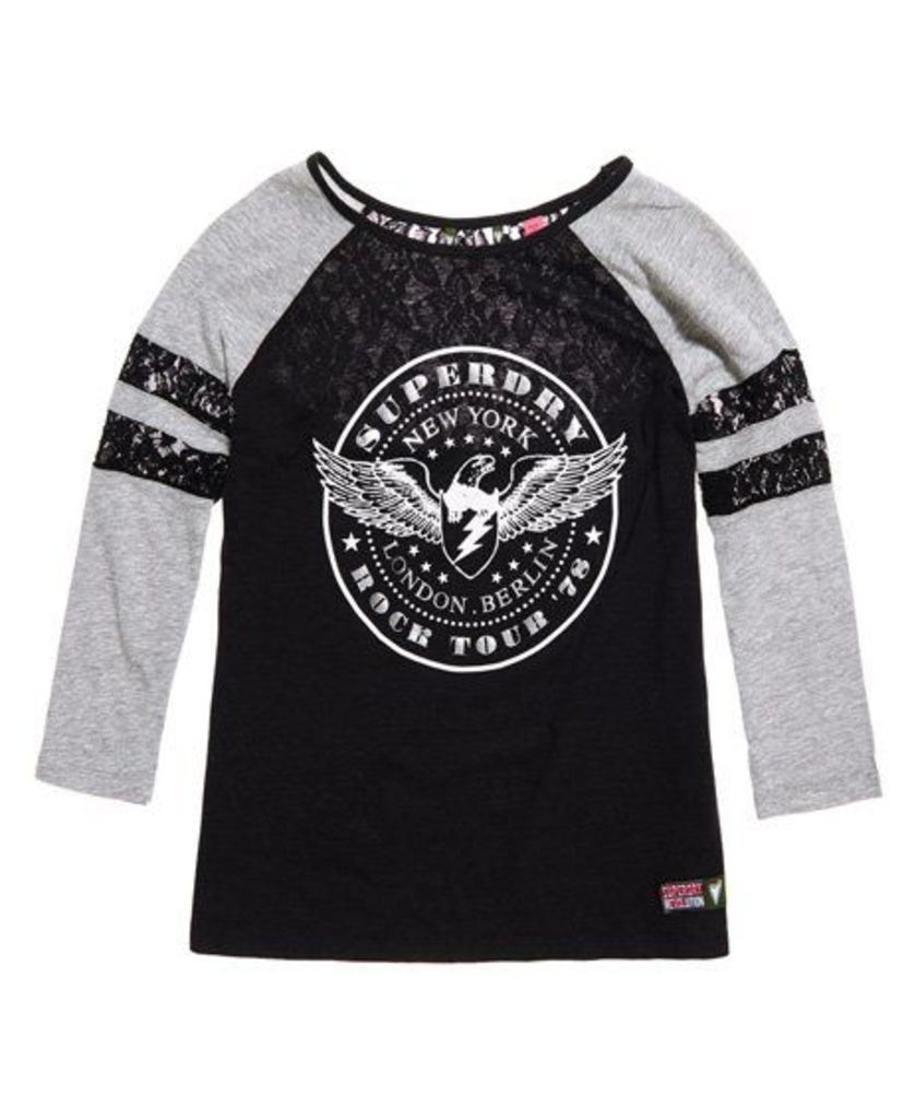 Superdry Lace Insert Baseball Top