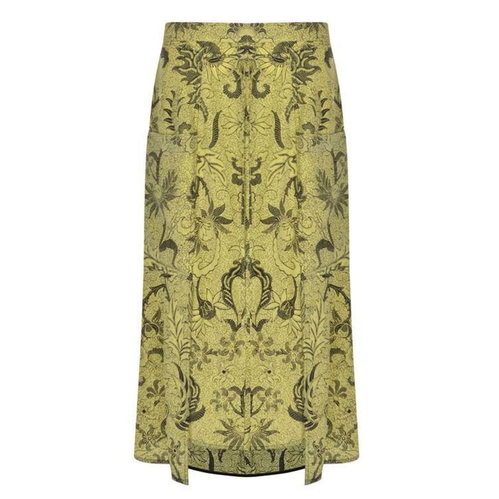 Diane Von Furstenberg Printed Silk Skirt
