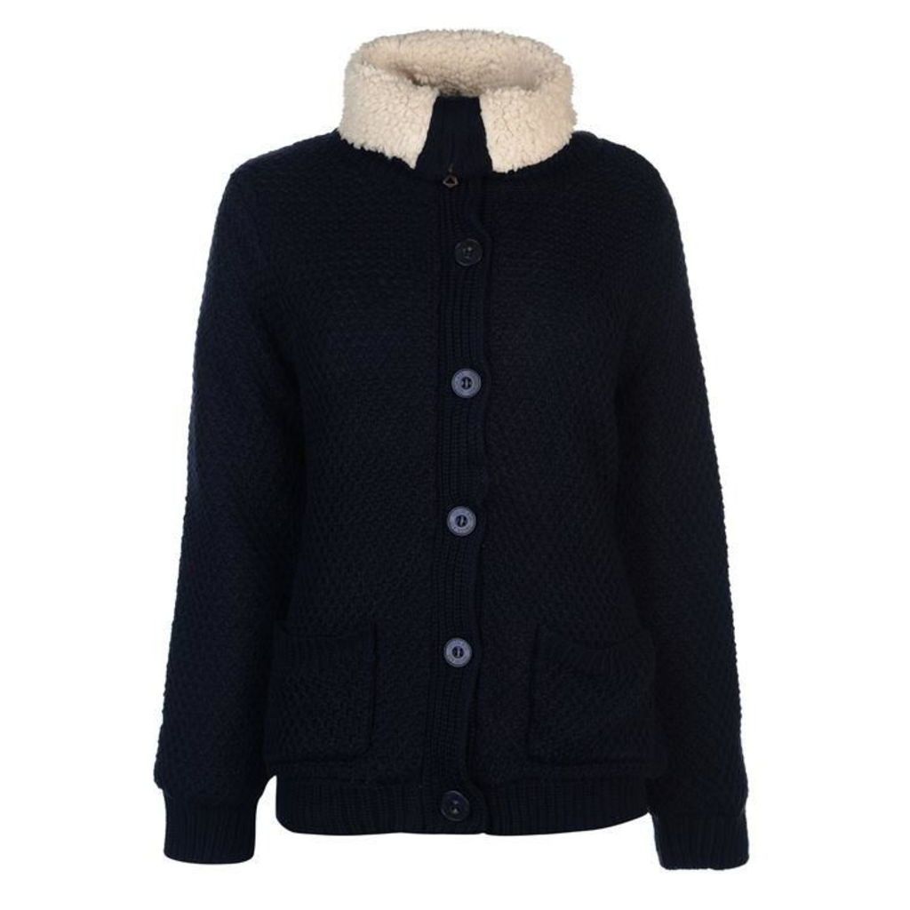 SoulCal Funnel Neck Lined Knit Cardigan Ladies