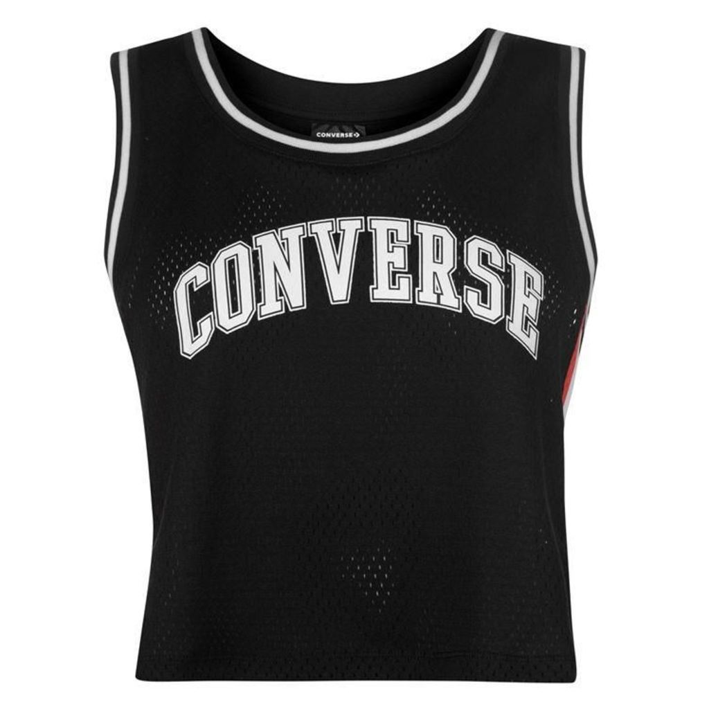 Converse Crop Basketball Jersey - Black
