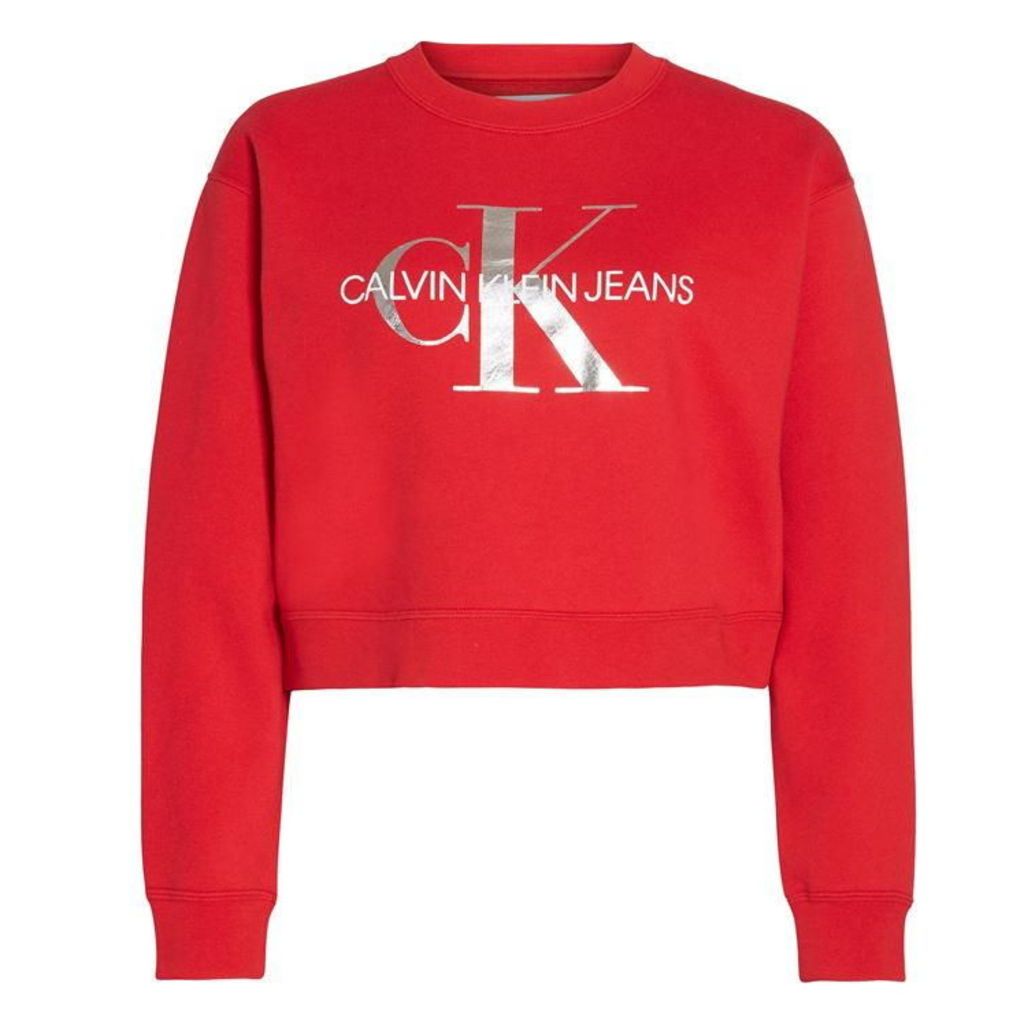 Calvin Klein Jeans Mono Crop Sweatshirt