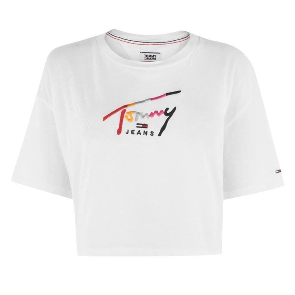 Tommy Jeans Cropped Script Tee