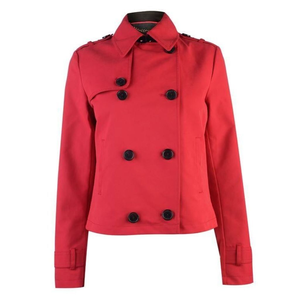 Superdry Superdry Cropped Azure Trench Coat - Letter Red ZJS