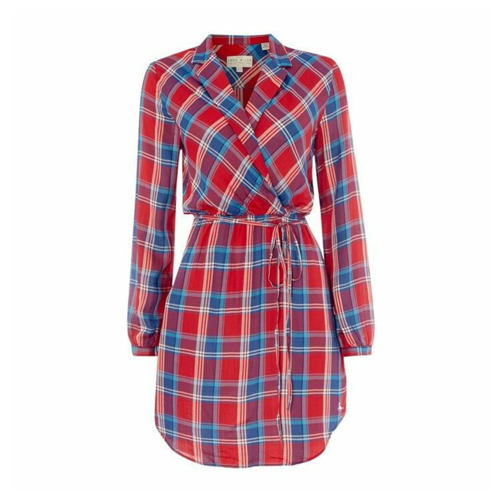 Jack Wills Hedley Check Dress - Red