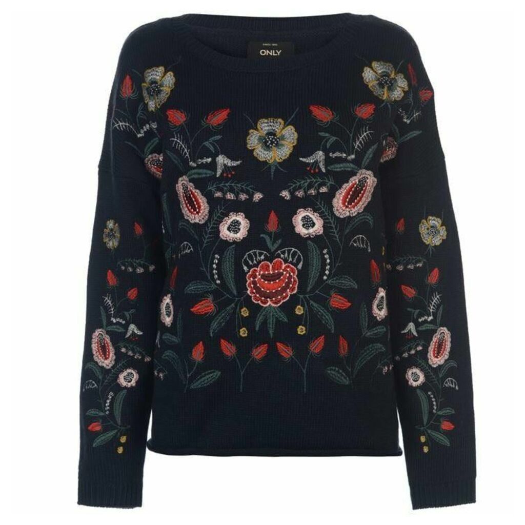 Only Uma Embroidered Knit Jumper