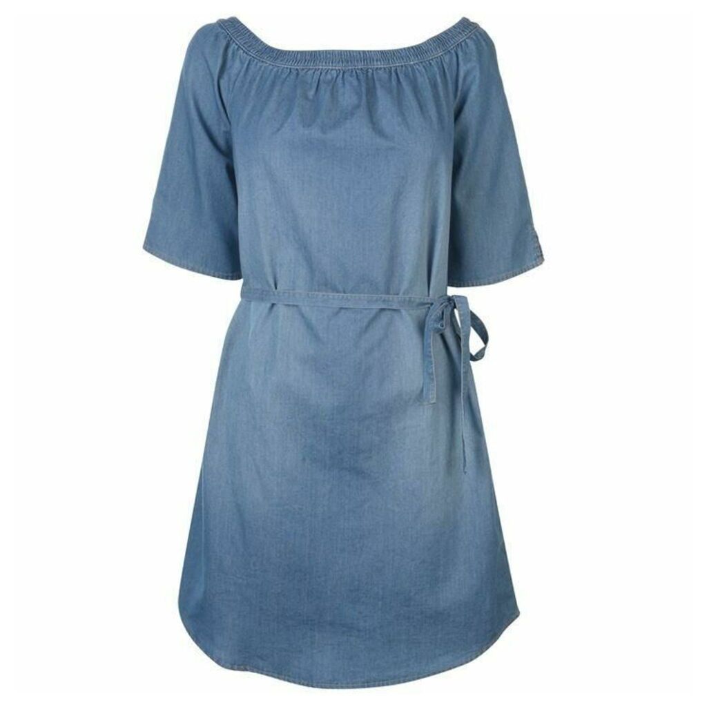 JDY Shoulder Dress - Med Blue Denim