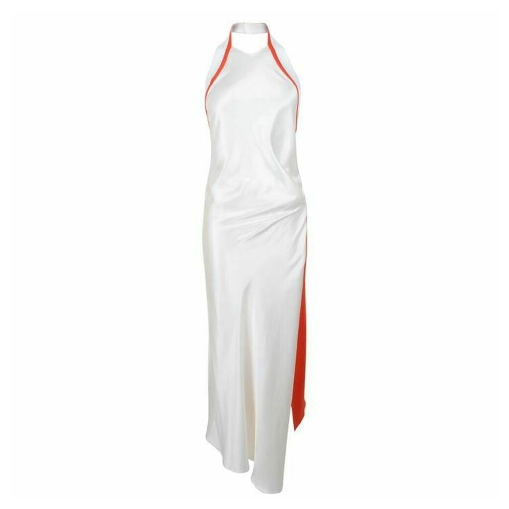 MUGLER Cady Halterneck Dress - Off White Marma