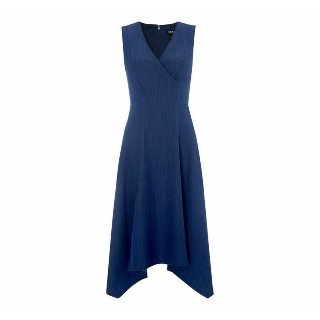 DKNY Occasion Sweetheart Neckline Dress - Blue