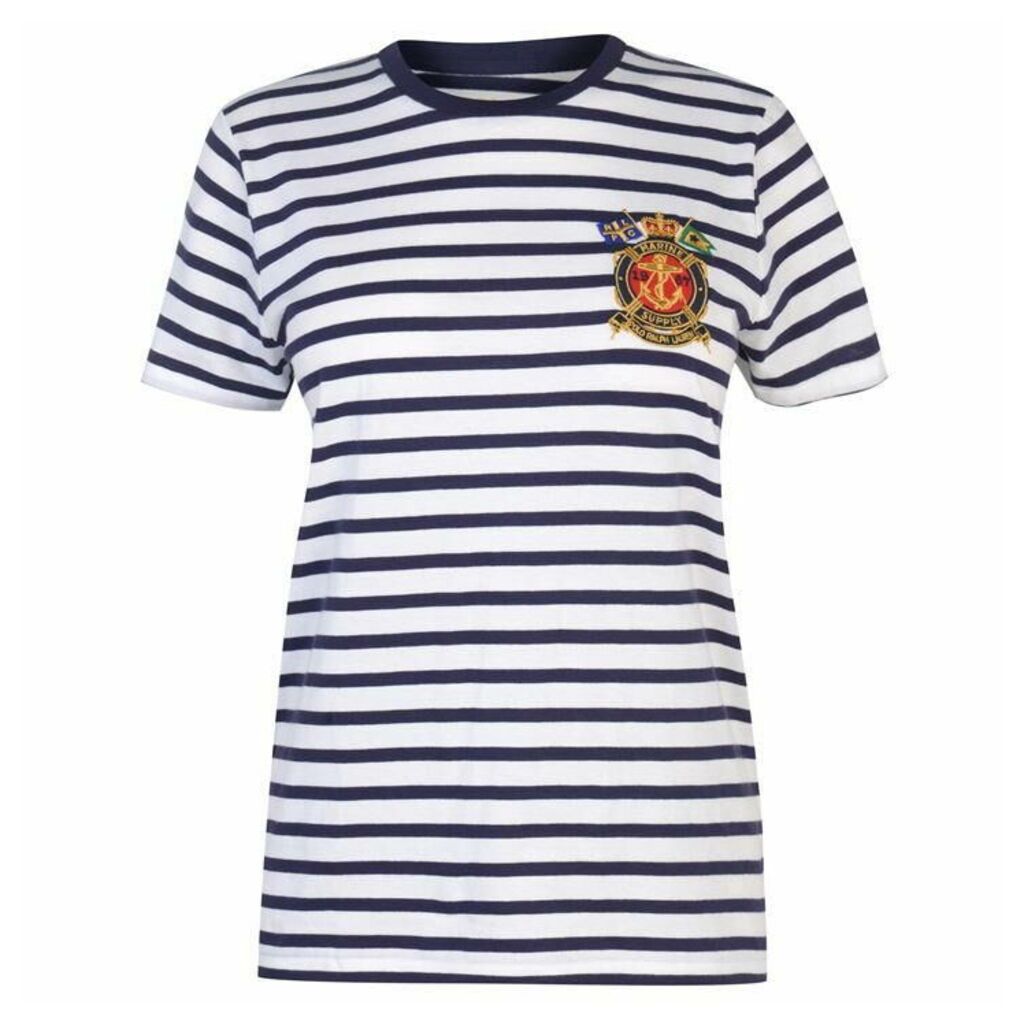 Polo Ralph Lauren Stripe Emblem T-Shirt - Navy