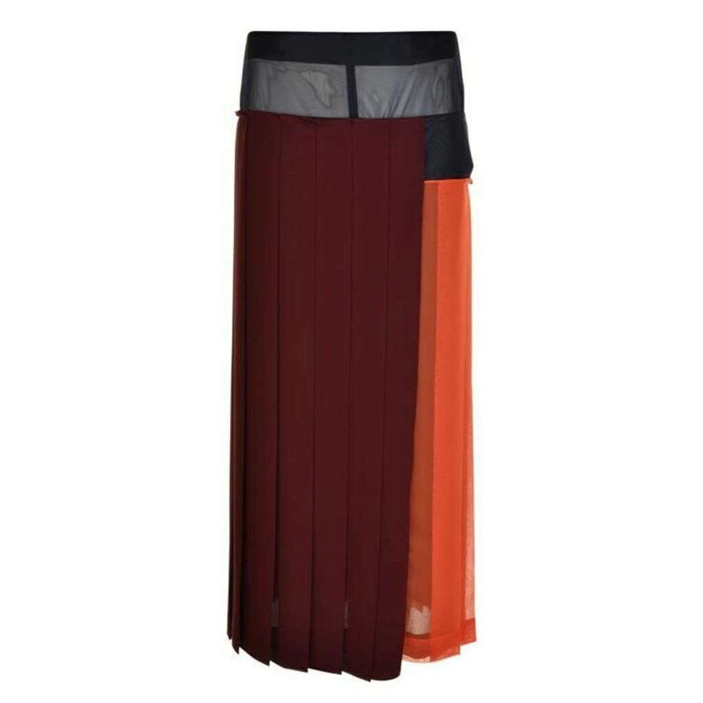 Victoria Beckham Sheer Skirt - Navy