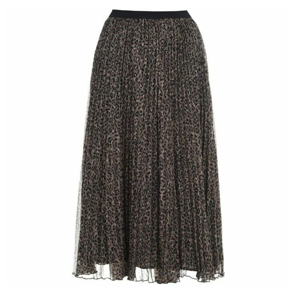 French Connection Connection Brunella Pleated Skirt - Sabbia Multi