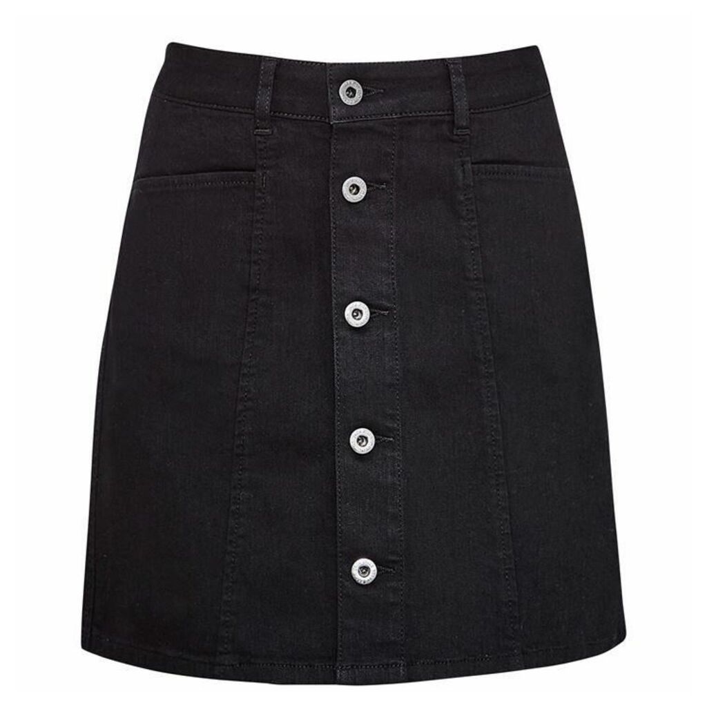 Jack Wills Pedlinge Denim Skirt - Black