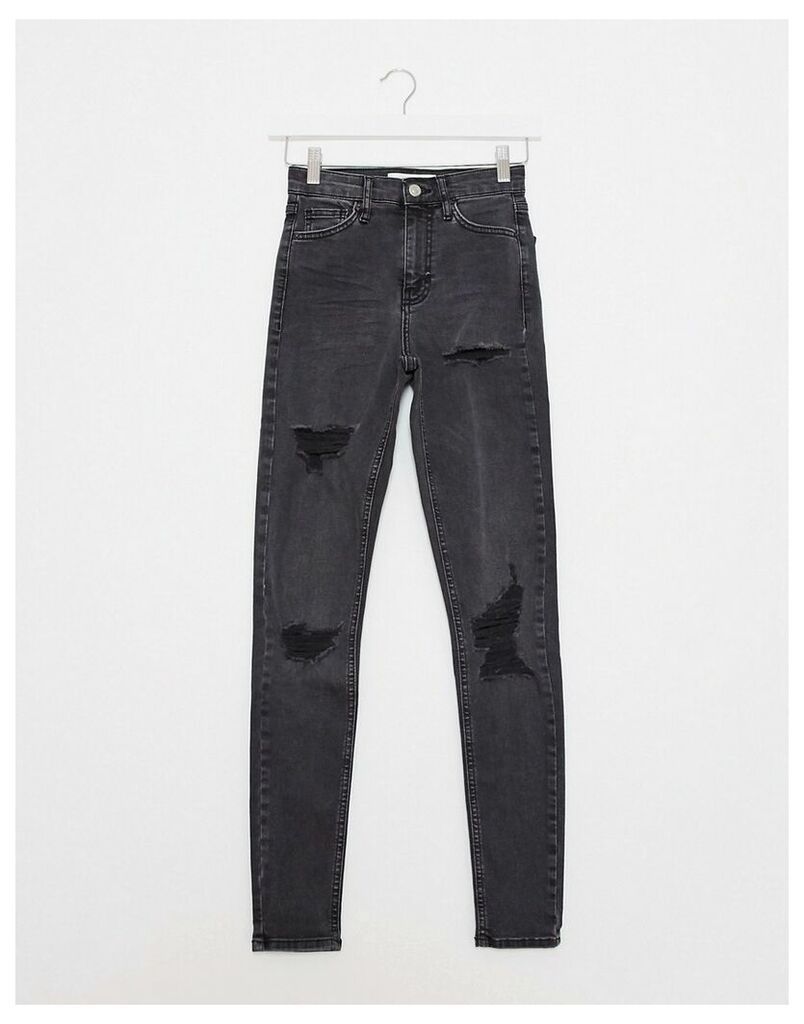 Jamie skinny jeans with rips in black