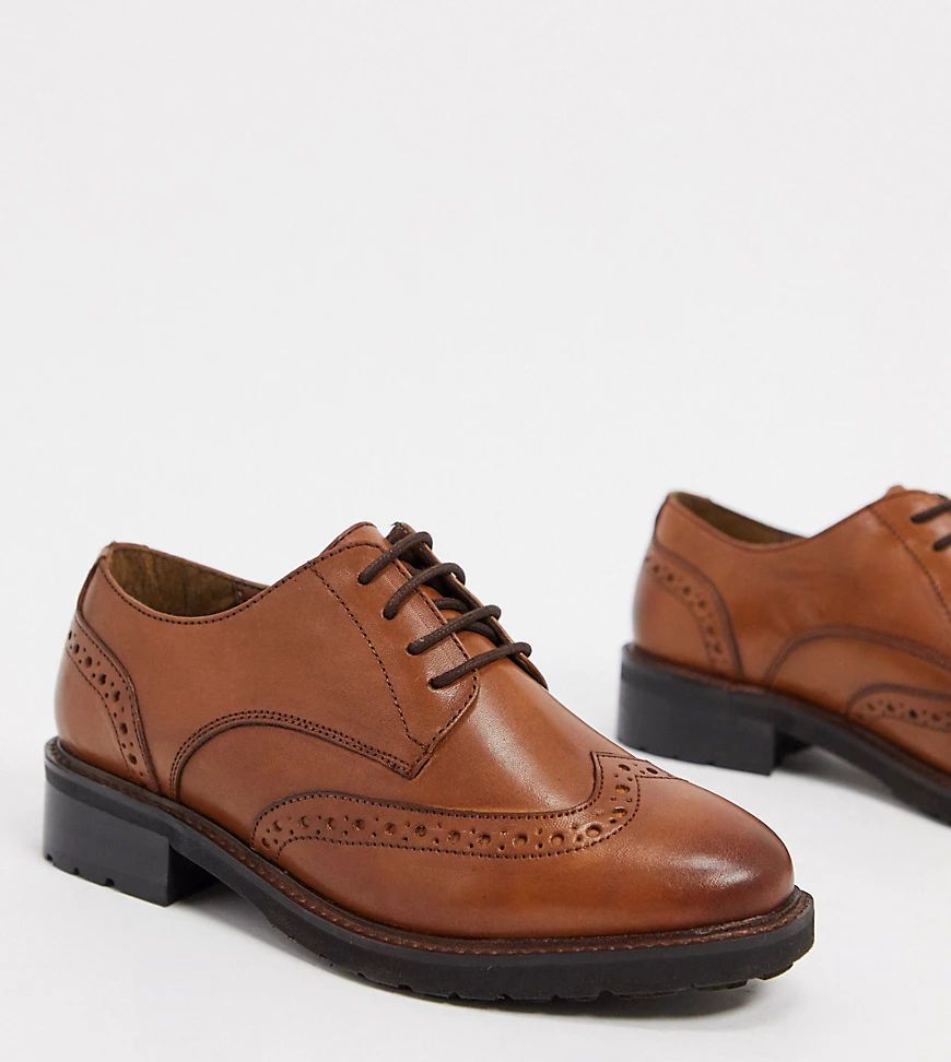 fion leather brogues in tan-Brown