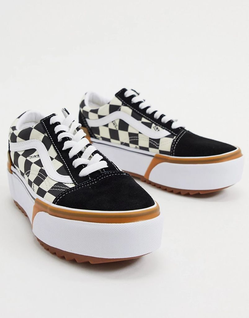 Old Skool Stacked trainers in checkerboard-Multi