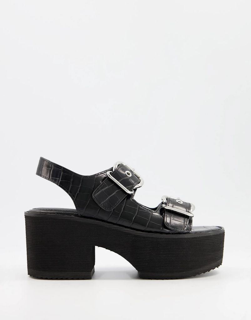 Howdie chunky heeled sandals in black