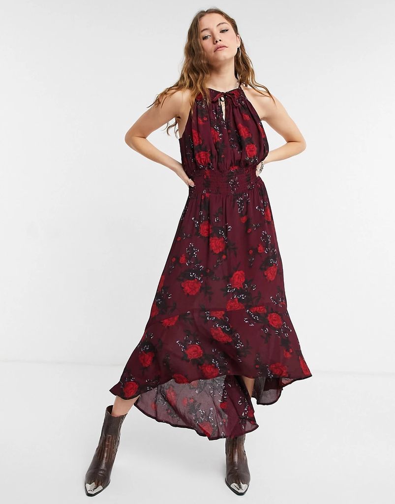 Lottie And Holly midi dress in floral print-Multi