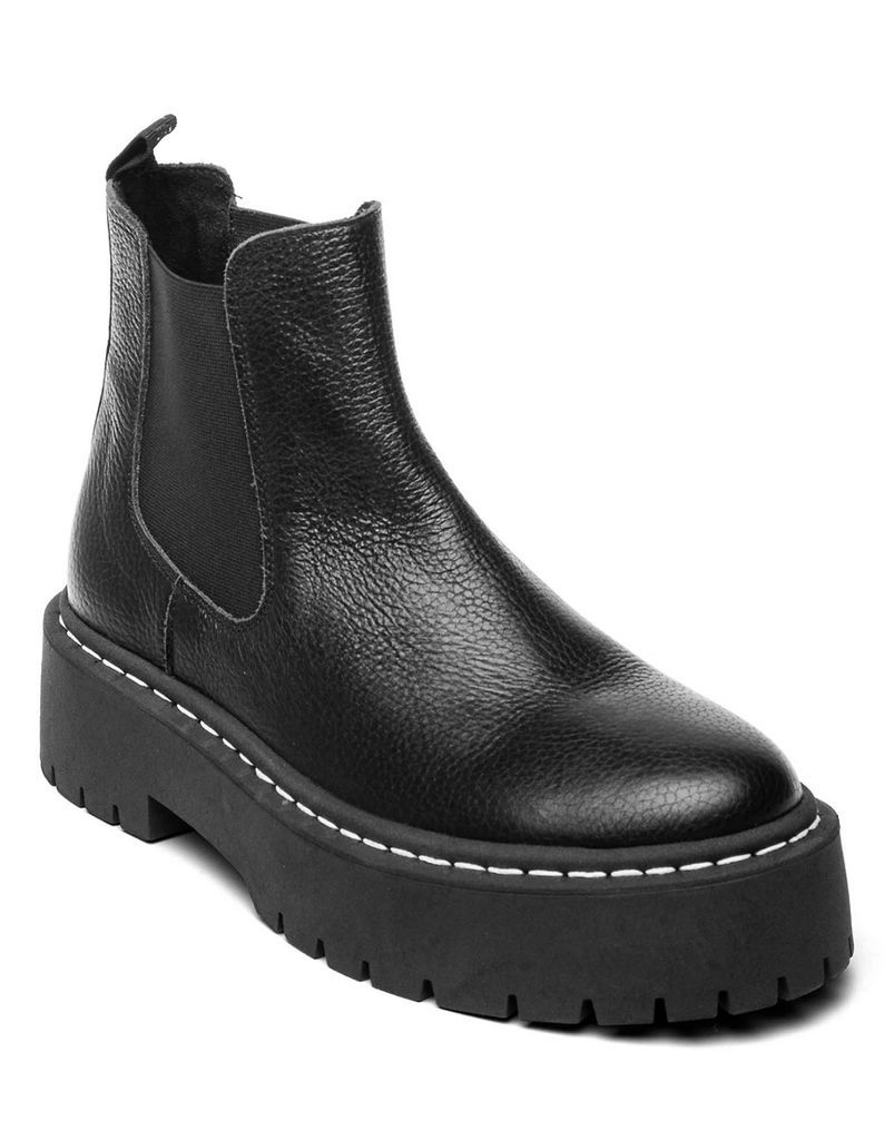 Veerly chunky chelsea boots in black leather