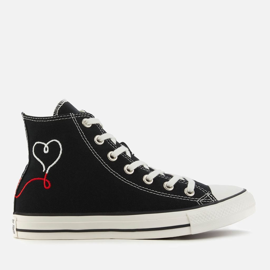 Chuck Taylor All Star Love Thread Hi-Top Trainers - Black - UK 4