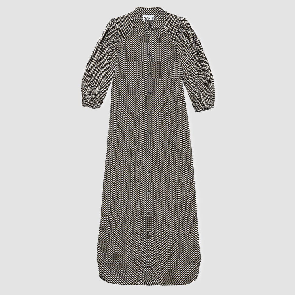 Women's Printed Crepe Midi Dress - Tannin - EU 38/UK 10
