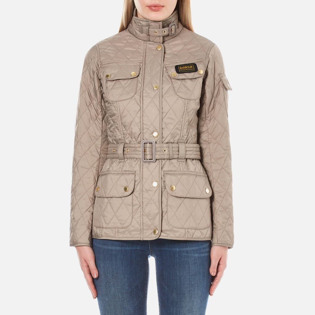 Women's Quilt Jacket - Taupe Pearl - UK 8 - Cream