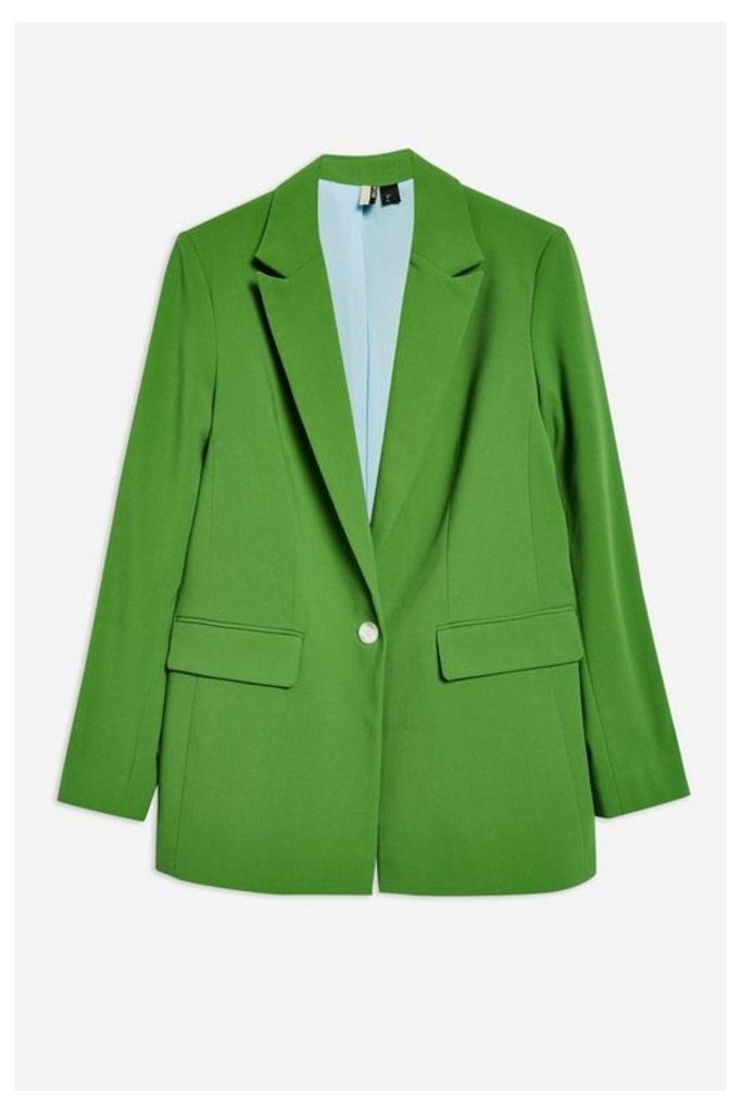 Womens Oversized Suit Jacket - Green, Green