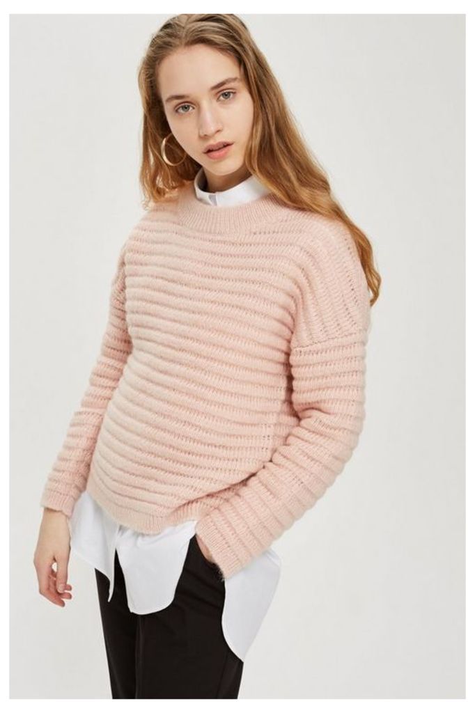 Womens **Knitted Jumper By Selected Femme - Pink, Pink