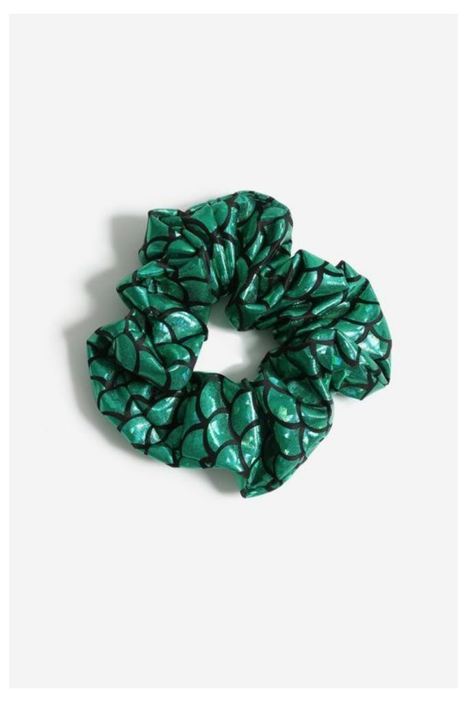 Womens **Green Mermaid Scrunchie - Green, Green