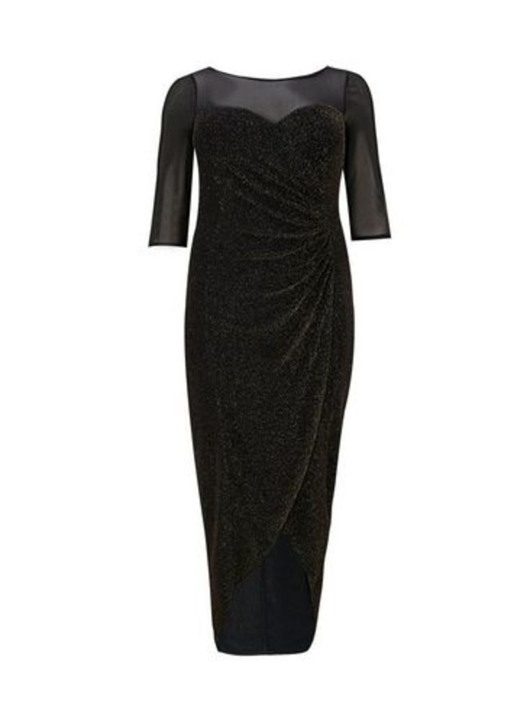 **Scarlett & Jo Black Lurex Glitter Dress, Black