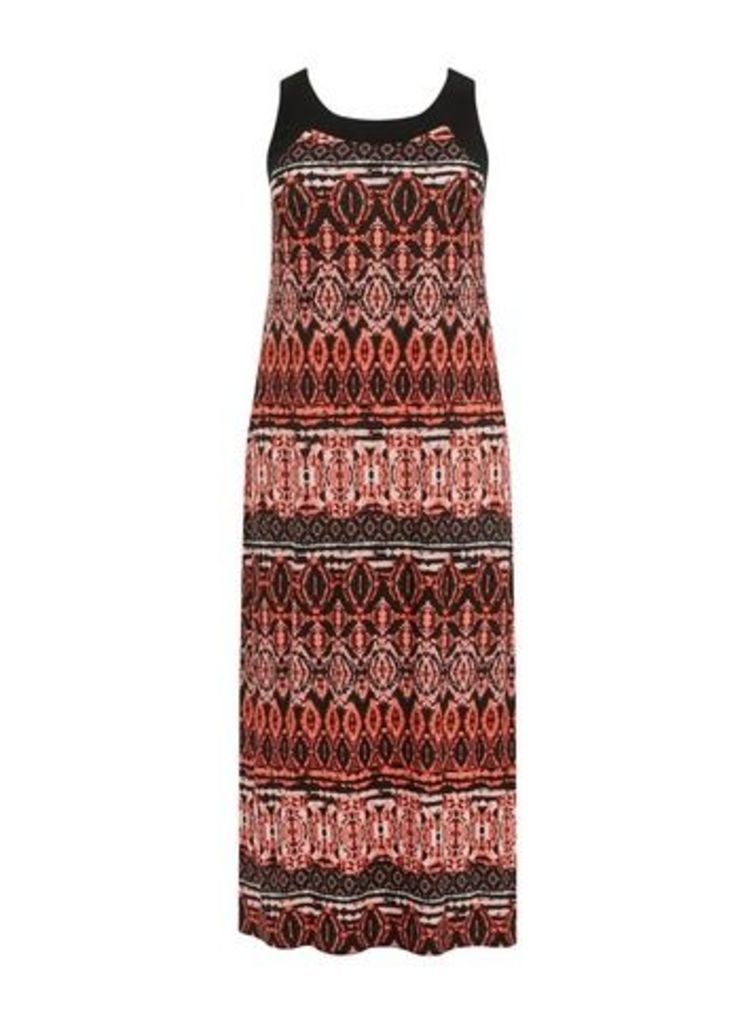Coral Tie Dye Maxi Dress, Coral